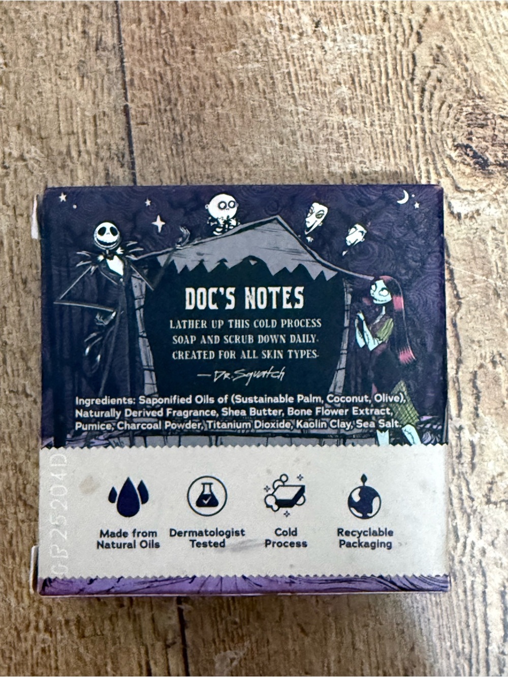 3 X Dr.Squatch Ltd Ed Bar Soap Skellingtons Suds Nightmare Before Xmas Lite Grit - Picture 5 of 5